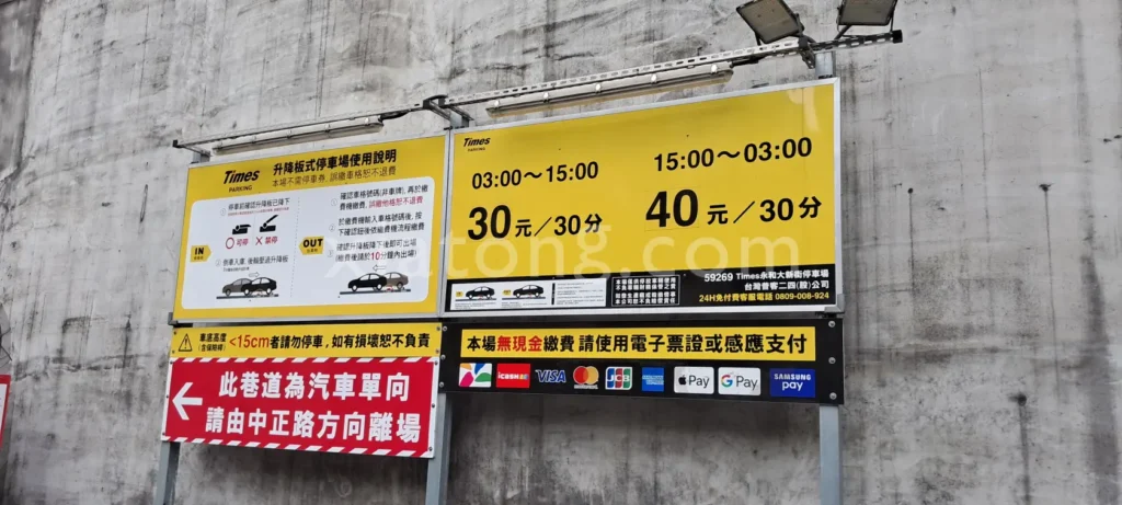 樂華夜市停車場裡的Times 永和大新街停車場