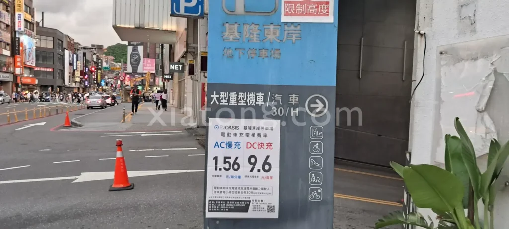 基隆夜市停車場裡的基隆東岸地下停車場